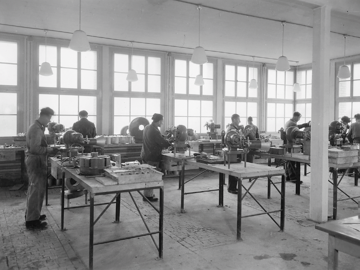 Montaggio nello stabilimento di Vilters (attorno al 1950)