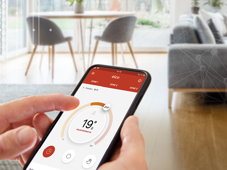 Régler la température ambiante idéale sur son smartphone, grâce à l’app ELCO REMOCONNET