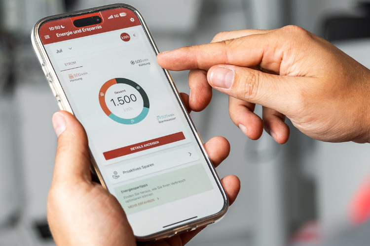 L’app REMOCON NET di ELCO mostra il consumo energetico e la sua ripartizione tra riscaldamento e acqua calda.