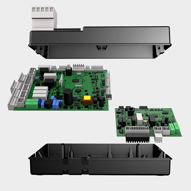 Vista esplosa di un sistema di controllo