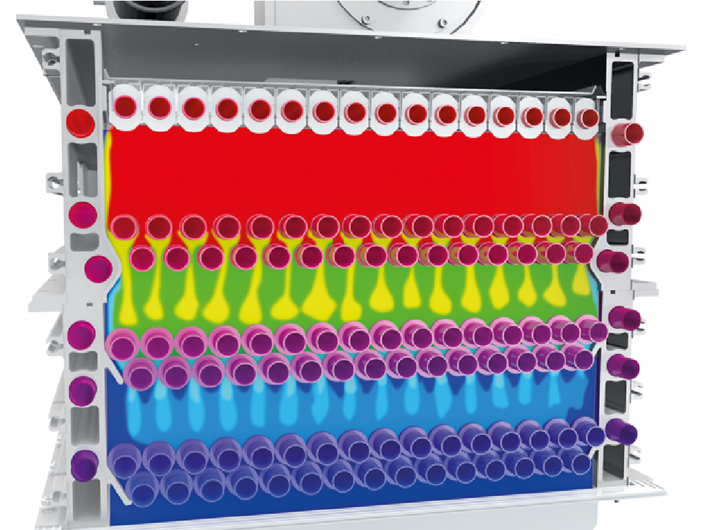 Visualizzazione delle zone di combustione all’interno della TRIGON XL