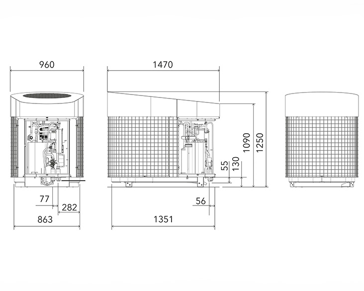 Dimensioni AEROTOP SG – vista laterale
